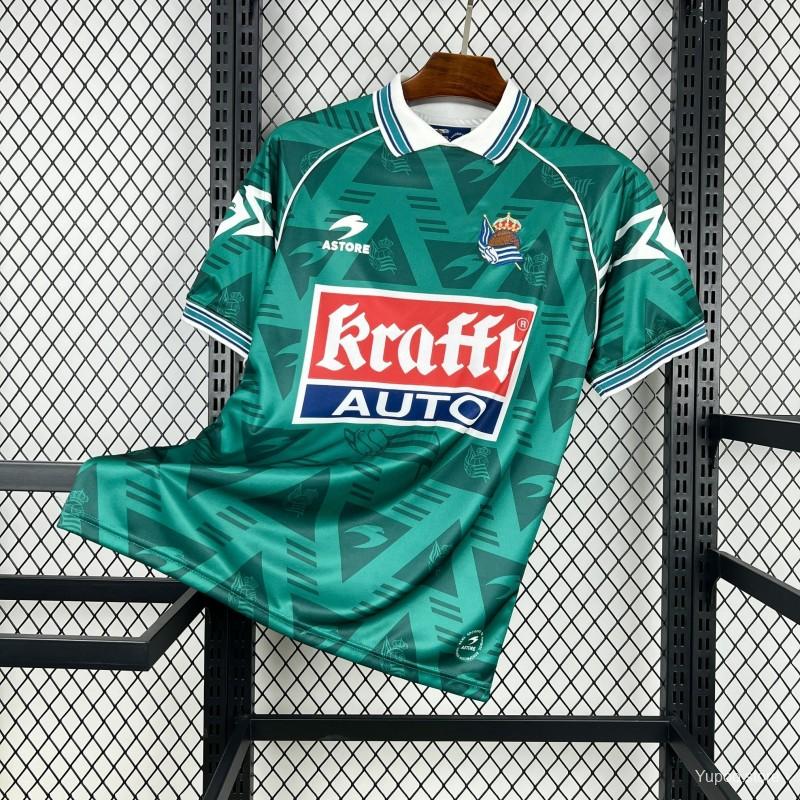 Camiseta de fútbol Real Sociedad 1995/96 VISITANTE MANGA CORTA VERSION FAN